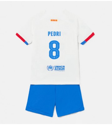 Maillot de foot Barcelona Pedri Gonzalez #8 Extérieur enfant 2023-24 Manches Courte (+ pantalon court)
